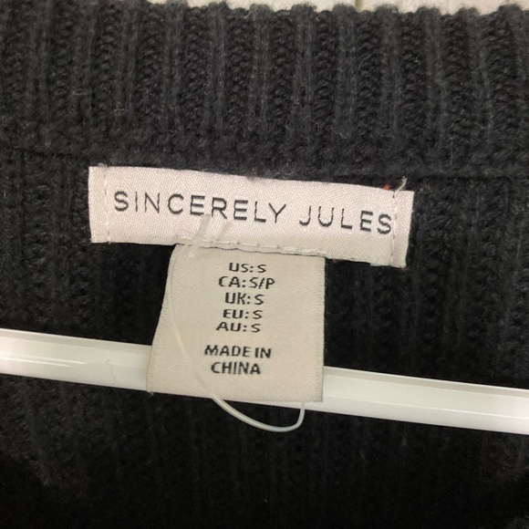 Sincerely Jules Colorblock Sweater - Black, Red, Yellow, White - Picture 6 of 6